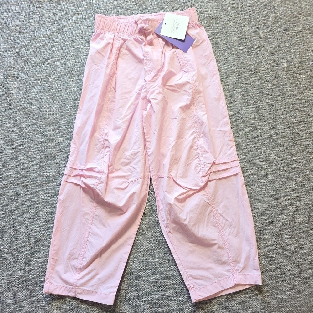 Grayson Mini Girls 2T Pink Parachute Pants Lightweight Pull-On Elastic Tie Waist